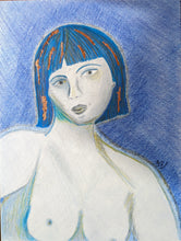 Load image into Gallery viewer, Blue Kiki Fine Art Original
