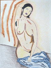 Load image into Gallery viewer, Kiki in the White Sheet Fine Art Original
