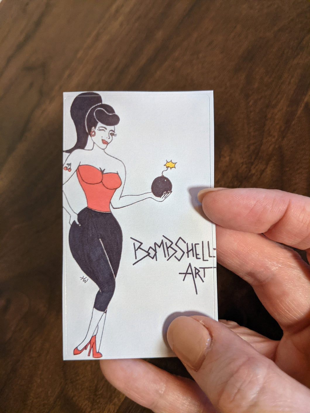 Bombshell Belle Mascot Sticker bombshell pinup art sticker