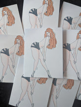 Load image into Gallery viewer, Burlesque Greeting Cards Black Lace Boots
